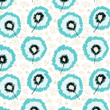 Turquoise Flower Fringes Polka Dot Poster och Canvastavla