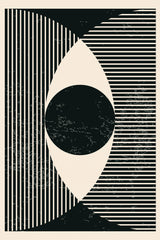 Black and White Geometric Shapes #2 Poster och Canvastavla