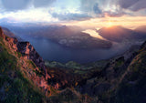 Fjord of Switzerland Poster och Canvastavla