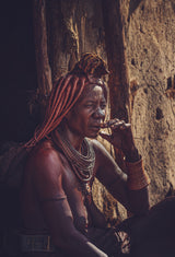 Last lights among Himba village Poster och Canvastavla