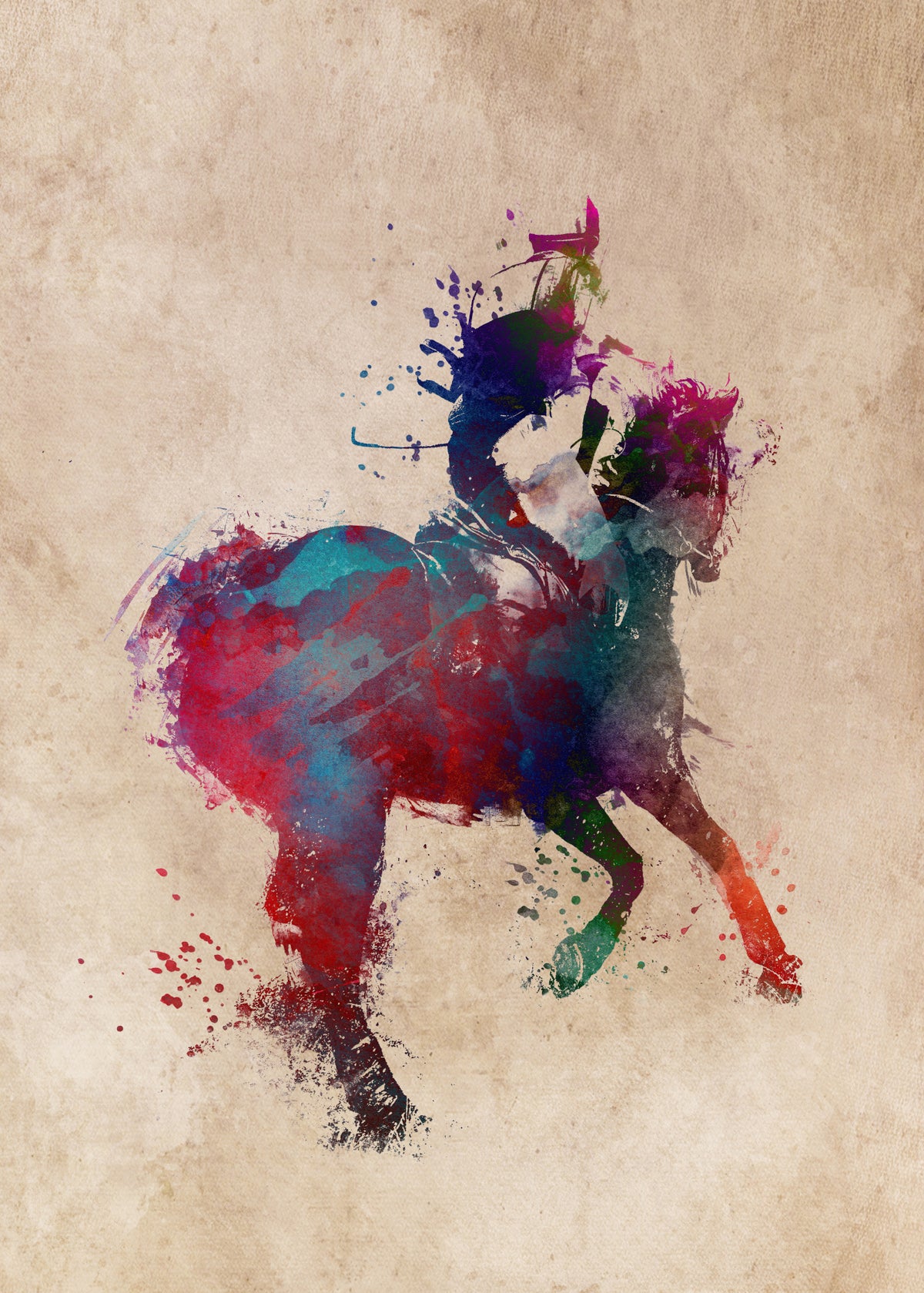 Horse Riding Sport Art (3) Poster och Canvastavla