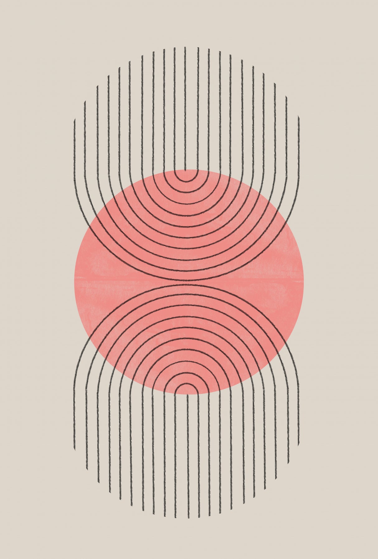 Perfect Point Peach Poster och Canvastavla