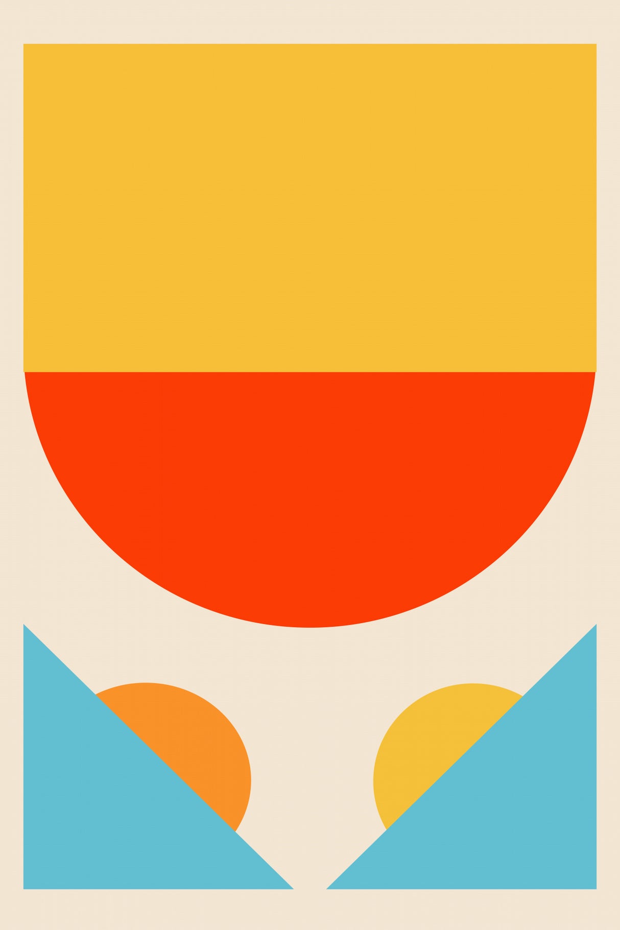 Bright Minimal Shapes Series #1 Poster och Canvastavla