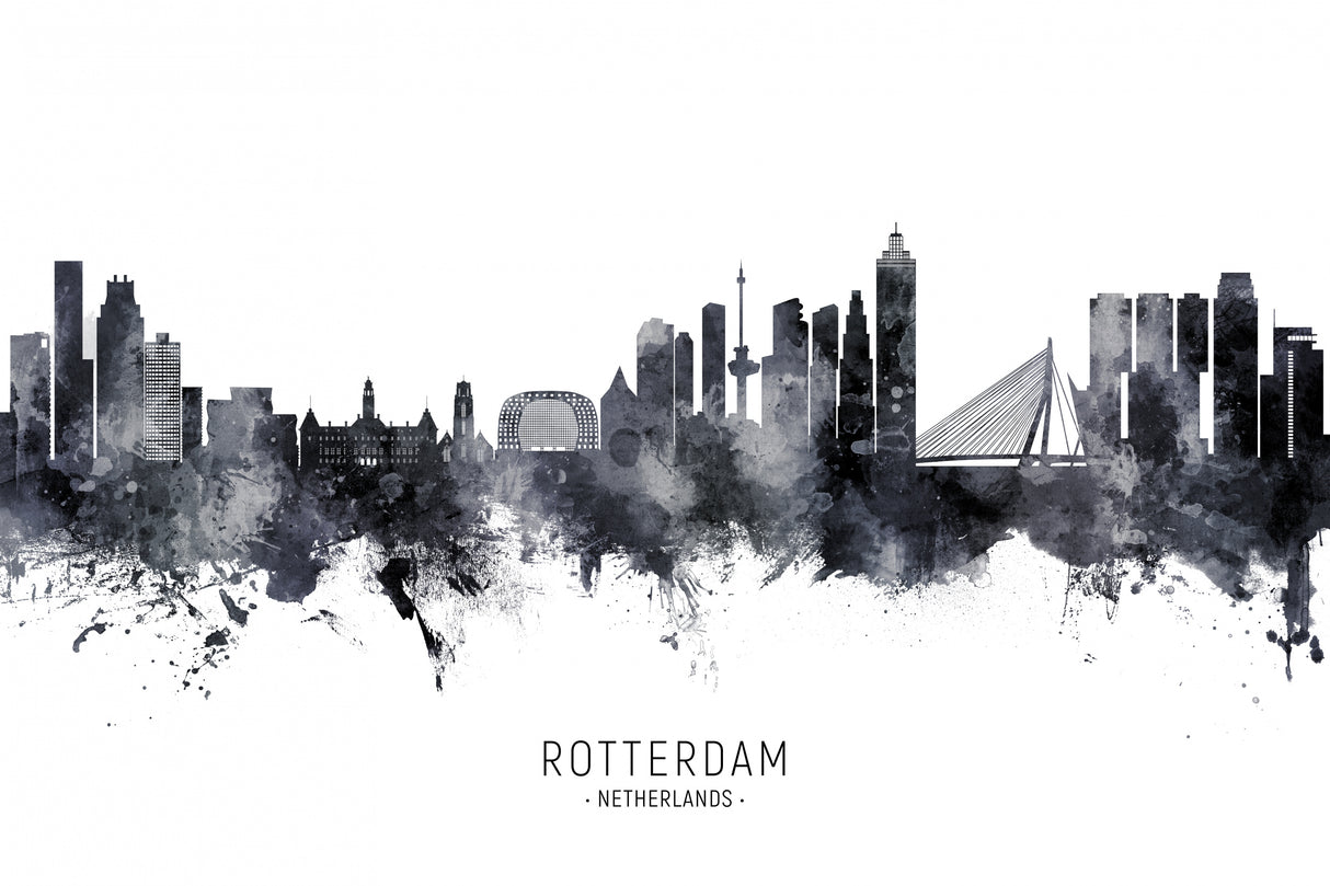 Rotterdam The Netherlands Skyline Poster och Canvastavla
