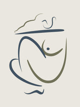 Minimal Nude Curl Poster och Canvastavla