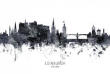 Edinburgh Scotland Skyline Poster och Canvastavla
