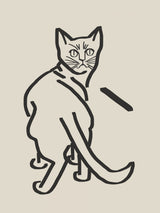 Line Art Cat Drawing 5 Poster och Canvastavla