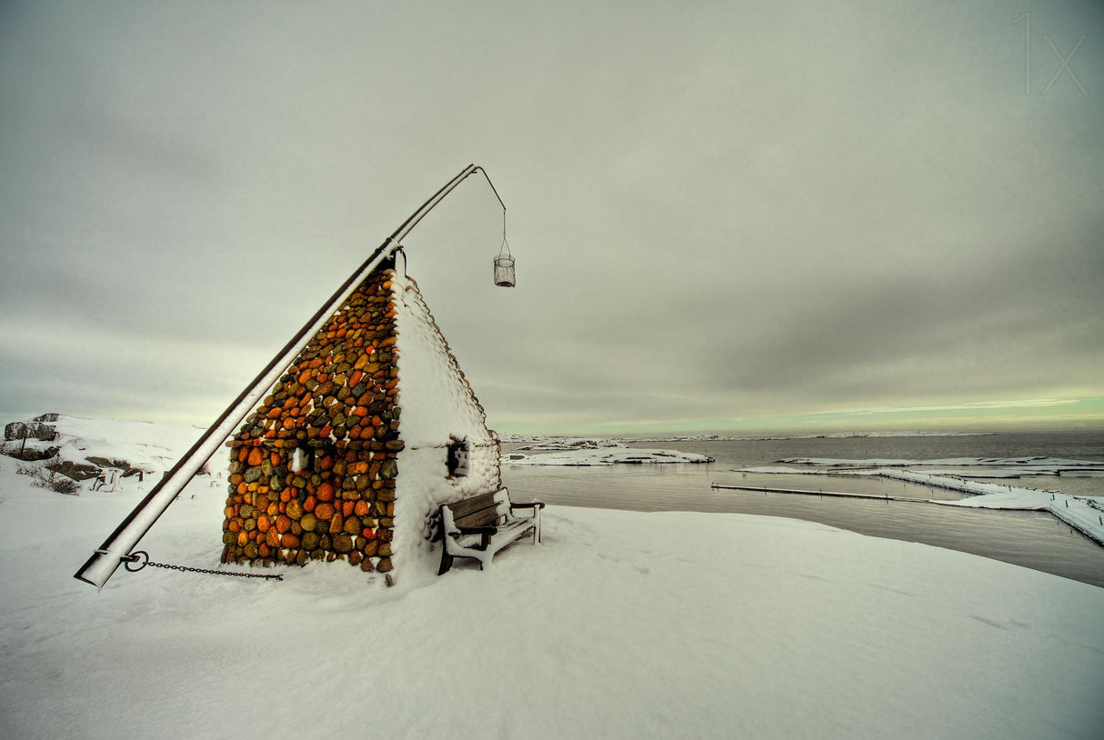 The Lighthouse at Verdens Ende (The End of the World) Poster och Canvastavla