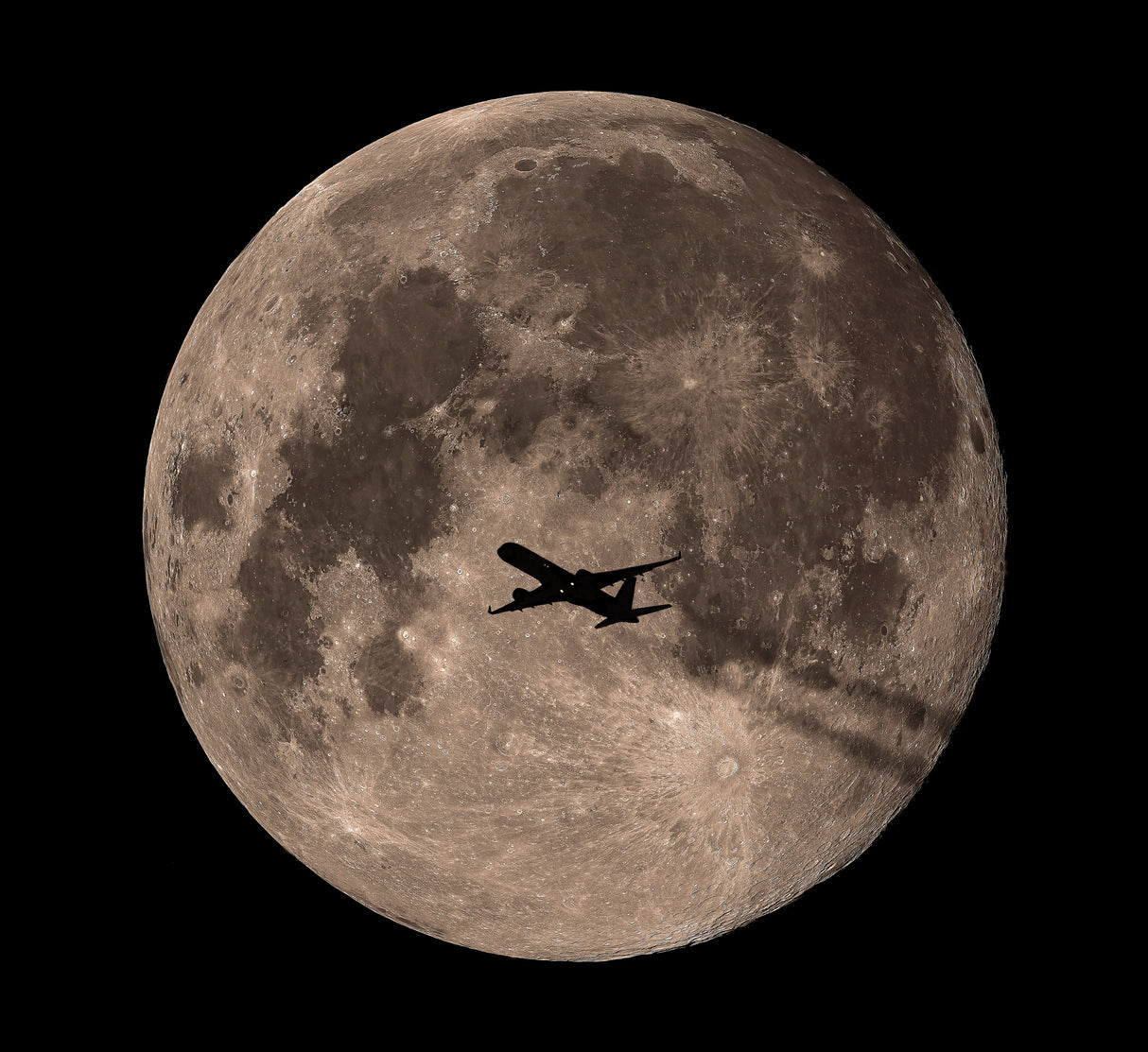 Passing Through Full Moon Poster och Canvastavla
