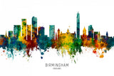 Birmingham England Skyline Poster och Canvastavla