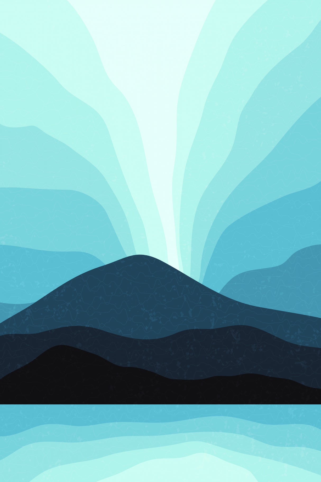 Blue Mountain Vibes #3 Poster och Canvastavla