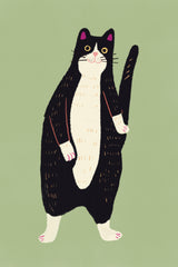 Black and white cat 02 Poster och Canvastavla