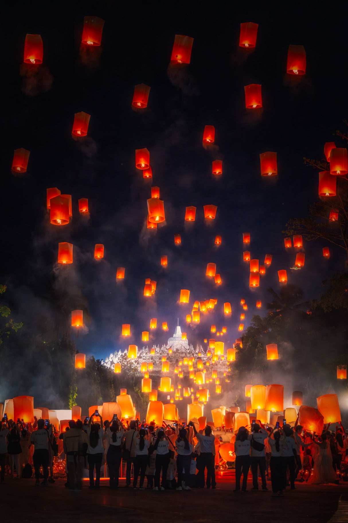 Vesak Lantern Festival Poster och Canvastavla