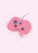 Gamer Splash Pink Poster och Canvastavla