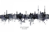 Stuttgart Germany Skyline Poster och Canvastavla