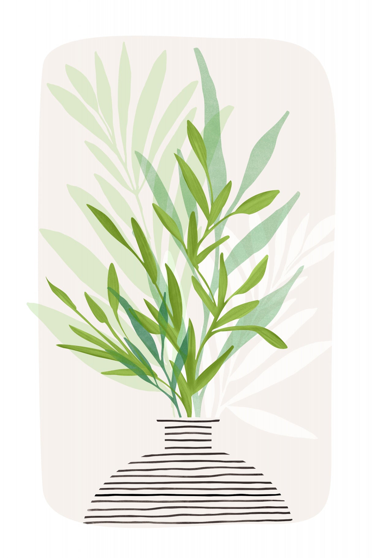 Painted Olive Branch Still Life Poster och Canvastavla