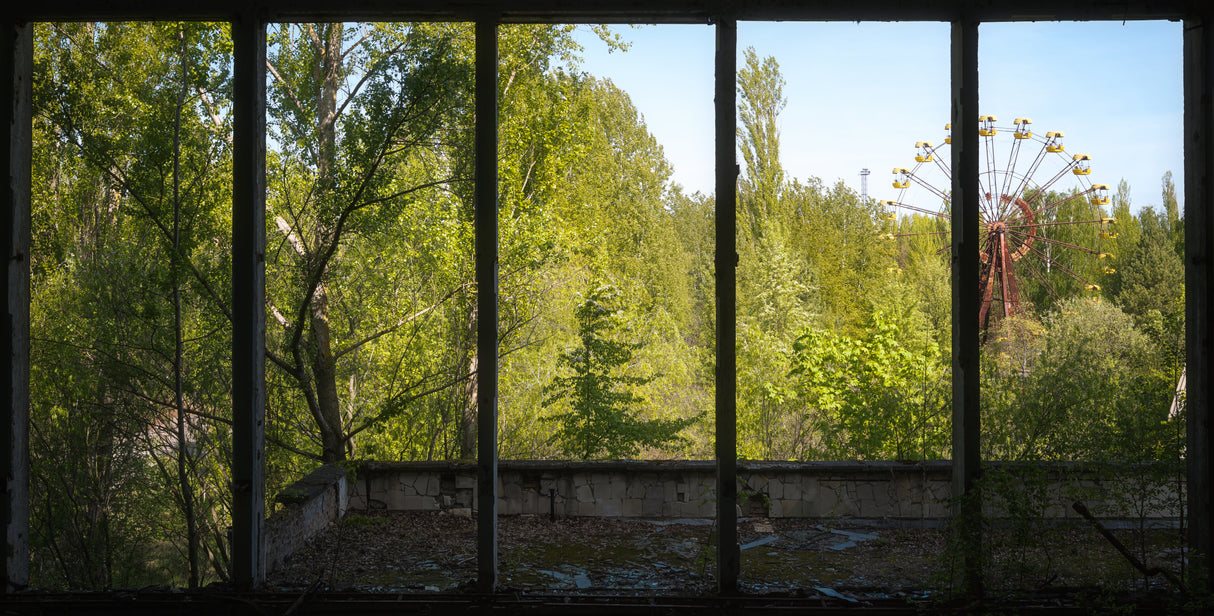 Ferris Wheel in Pripyat Chernobyl Poster och Canvastavla