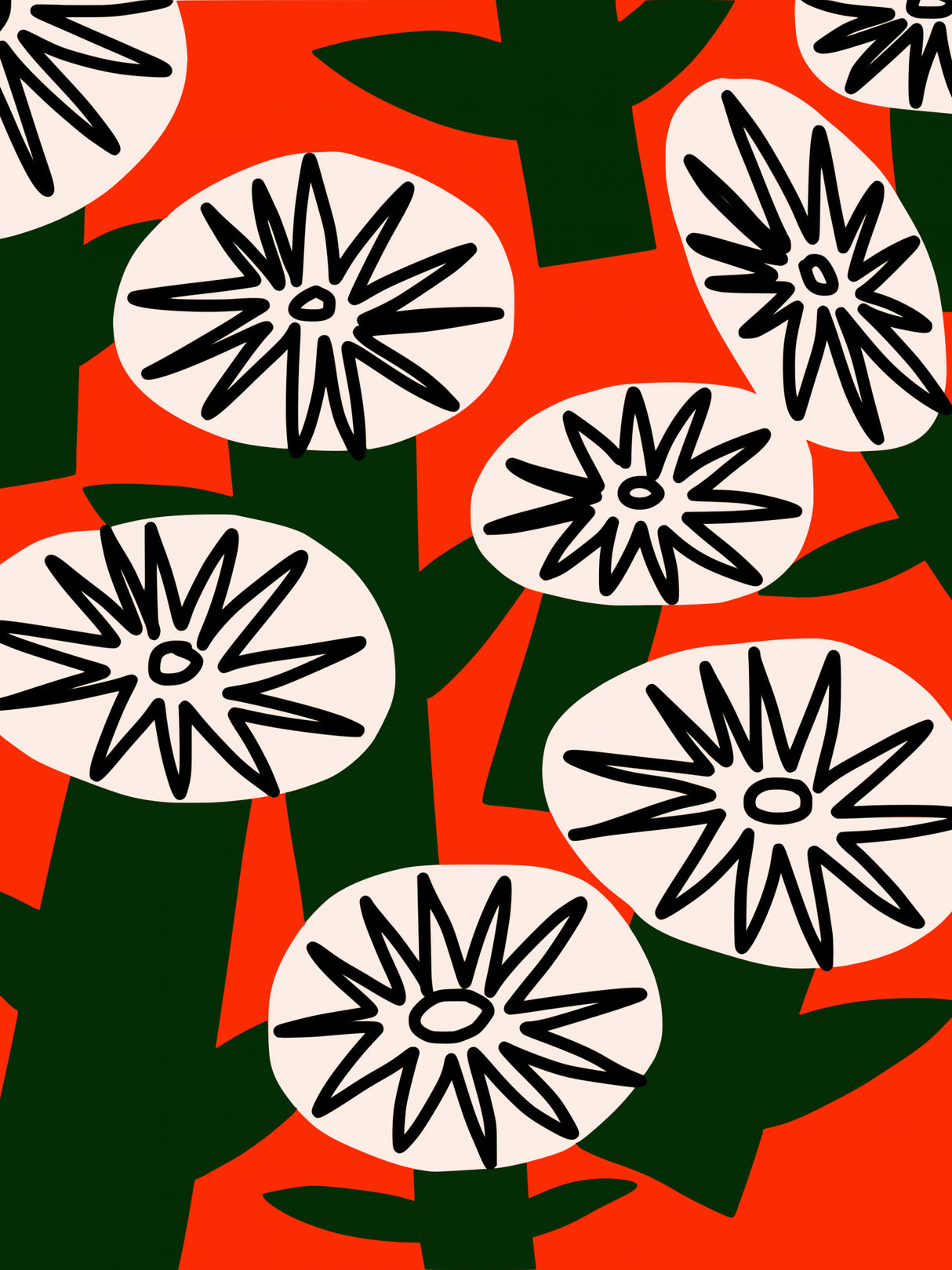Whimsical Star Bloom Poster och Canvastavla