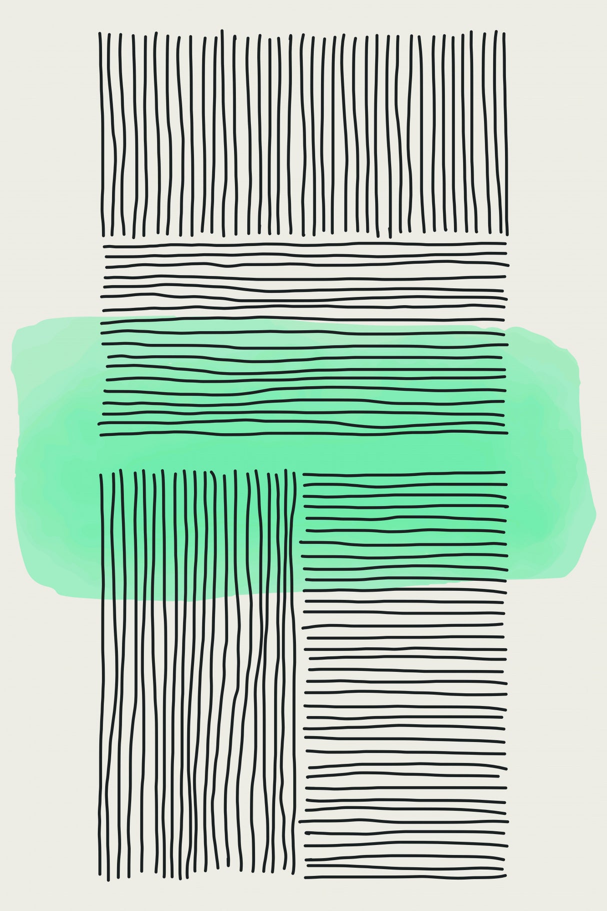 Green Minimalism #2 Poster och Canvastavla