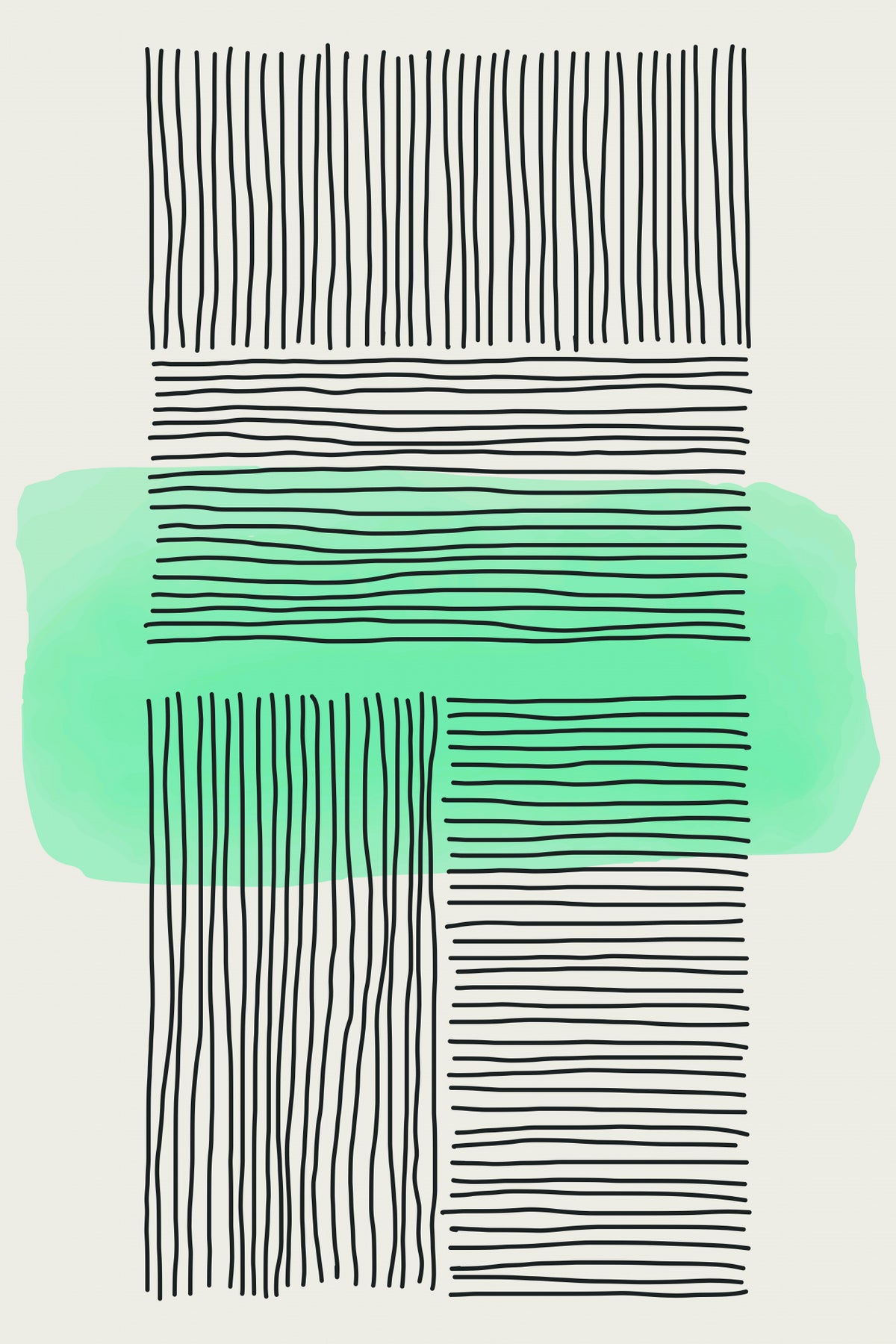 Green Minimalism #2 Poster och Canvastavla