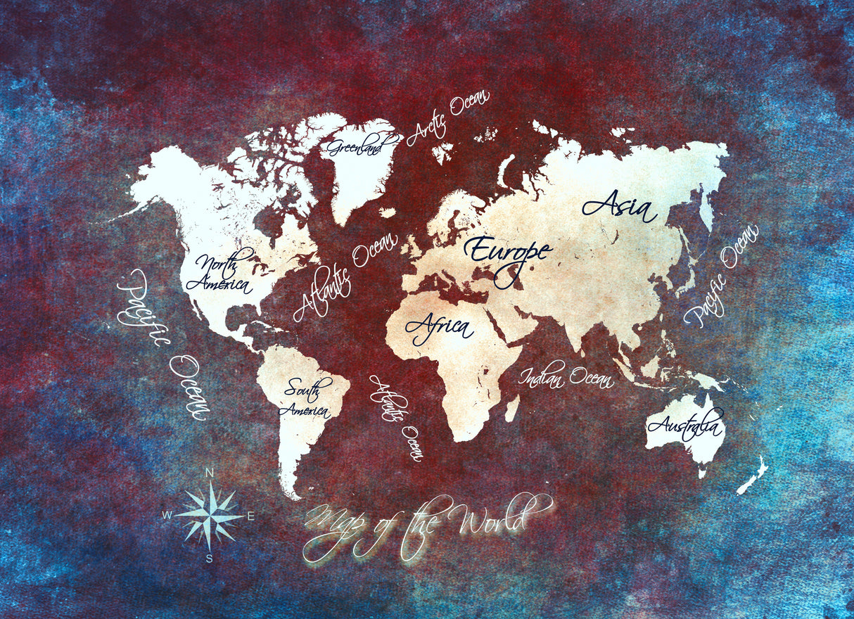 World map 16 Poster och Canvastavla