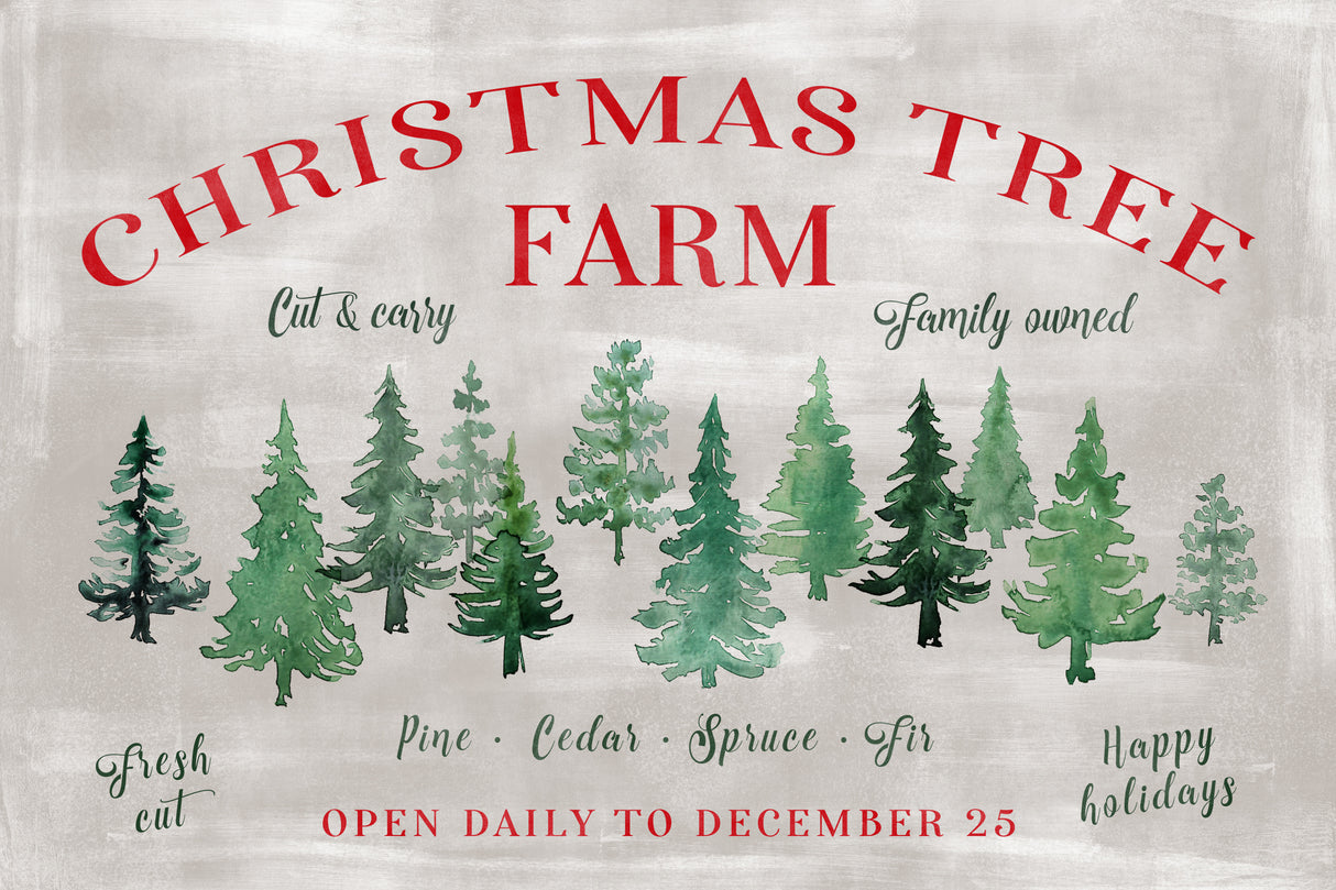 Christmas tree farm sign Poster och Canvastavla