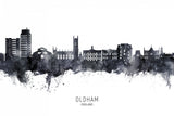 Oldham England Skyline Poster och Canvastavla