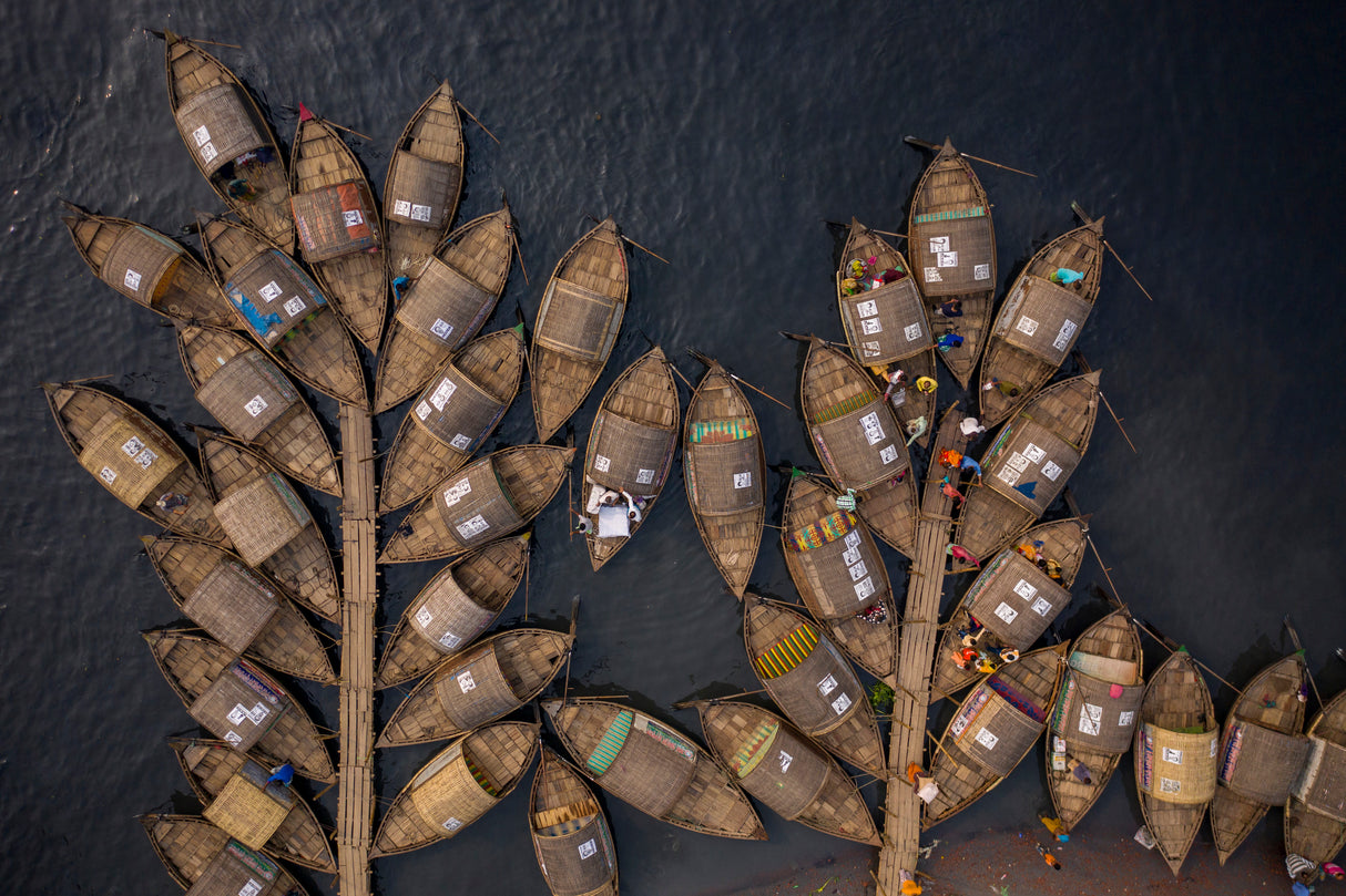 Moored up boats Poster och Canvastavla
