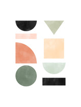 3x4 Aspectratio Pinkgreen25 Poster och Canvastavla