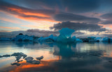 jokulsarlon glacier lagoon Poster och Canvastavla