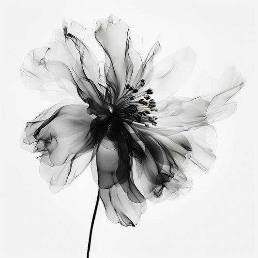 Black Flower Poster och Canvastavla