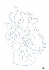 Flower Bouquet Sketch Poster och Canvastavla