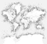 Louiss world map silhouette Poster och Canvastavla