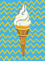 Ice Cream Blue Poster och Canvastavla