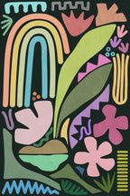 Under the Rainbow Colors and Shapes Poster och Canvastavla