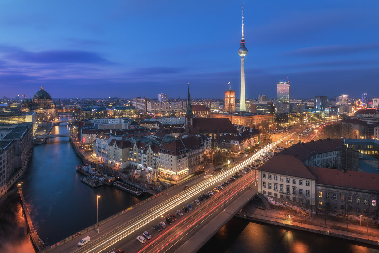 Berlin - Classic Skyline Poster och Canvastavla