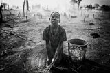 A scene of life in a mundari cattle camp-V - South Sudan Poster och Canvastavla