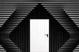 White Door Poster och Canvastavla