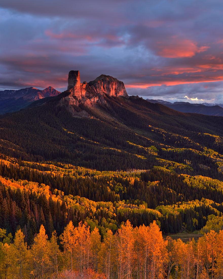 Chimney Rock Sunset Poster och Canvastavla