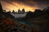 Patagonia Mountain Light Poster och Canvastavla