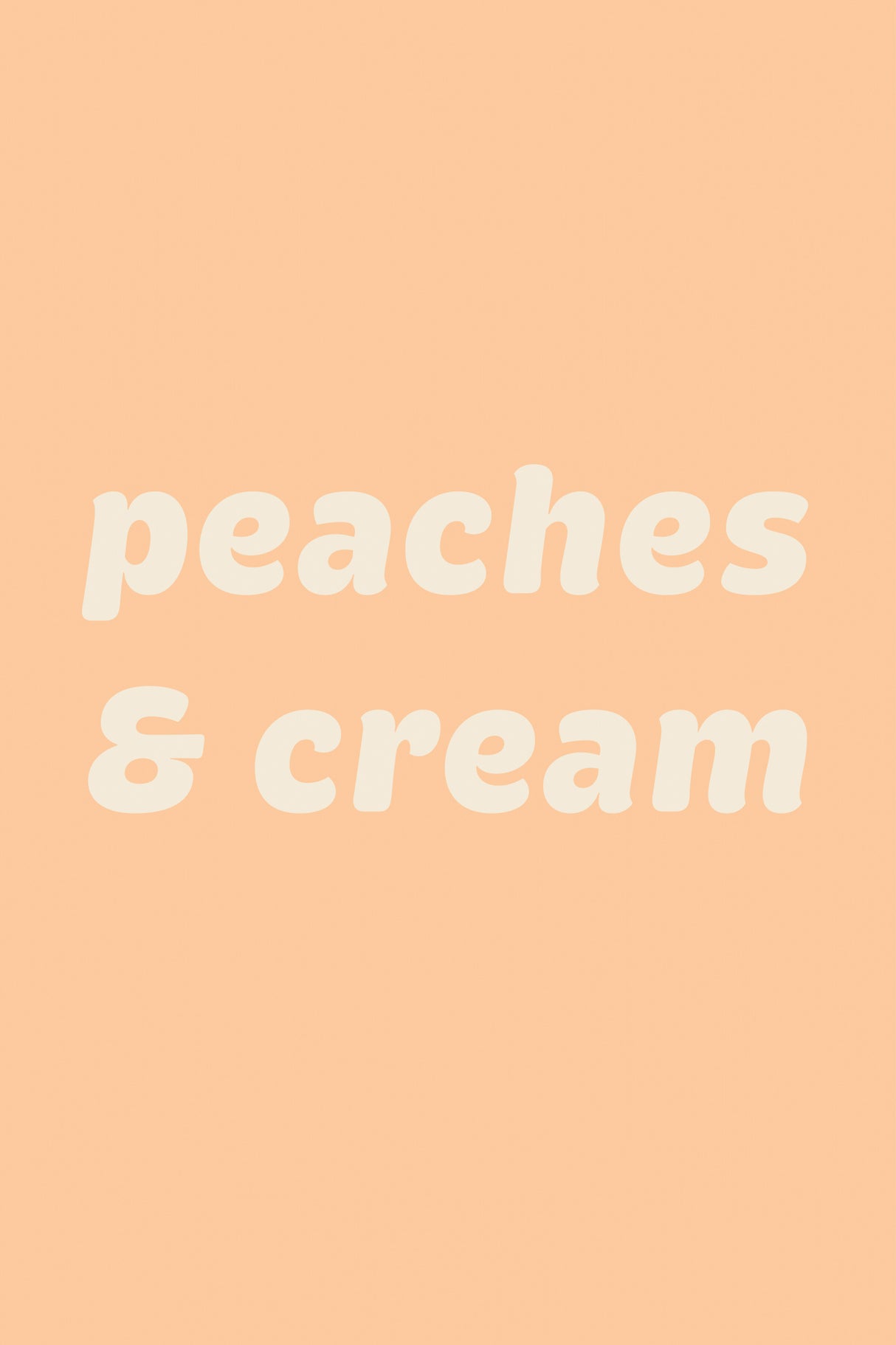 Peaches Cream Text Poster Poster och Canvastavla