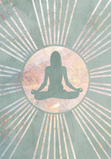 Yoga Boho Sun Green 5 Poster och Canvastavla