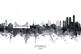 Istanbul Turkey Skyline Poster och Canvastavla