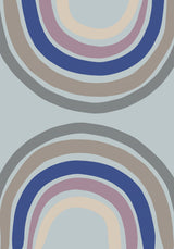 Double Rainbow Blue Poster och Canvastavla