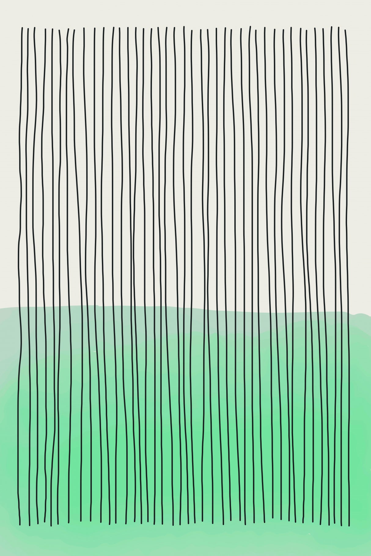 Green Minimalism #3 Poster och Canvastavla