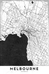 Melbourne Poster och Canvastavla