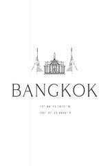 Bangkok coordinates Poster och Canvastavla