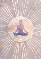 Sun Boho Yoga Pink 1 Poster och Canvastavla