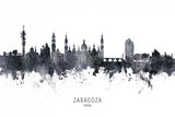 Zaragoza Spain Skyline Poster och Canvastavla