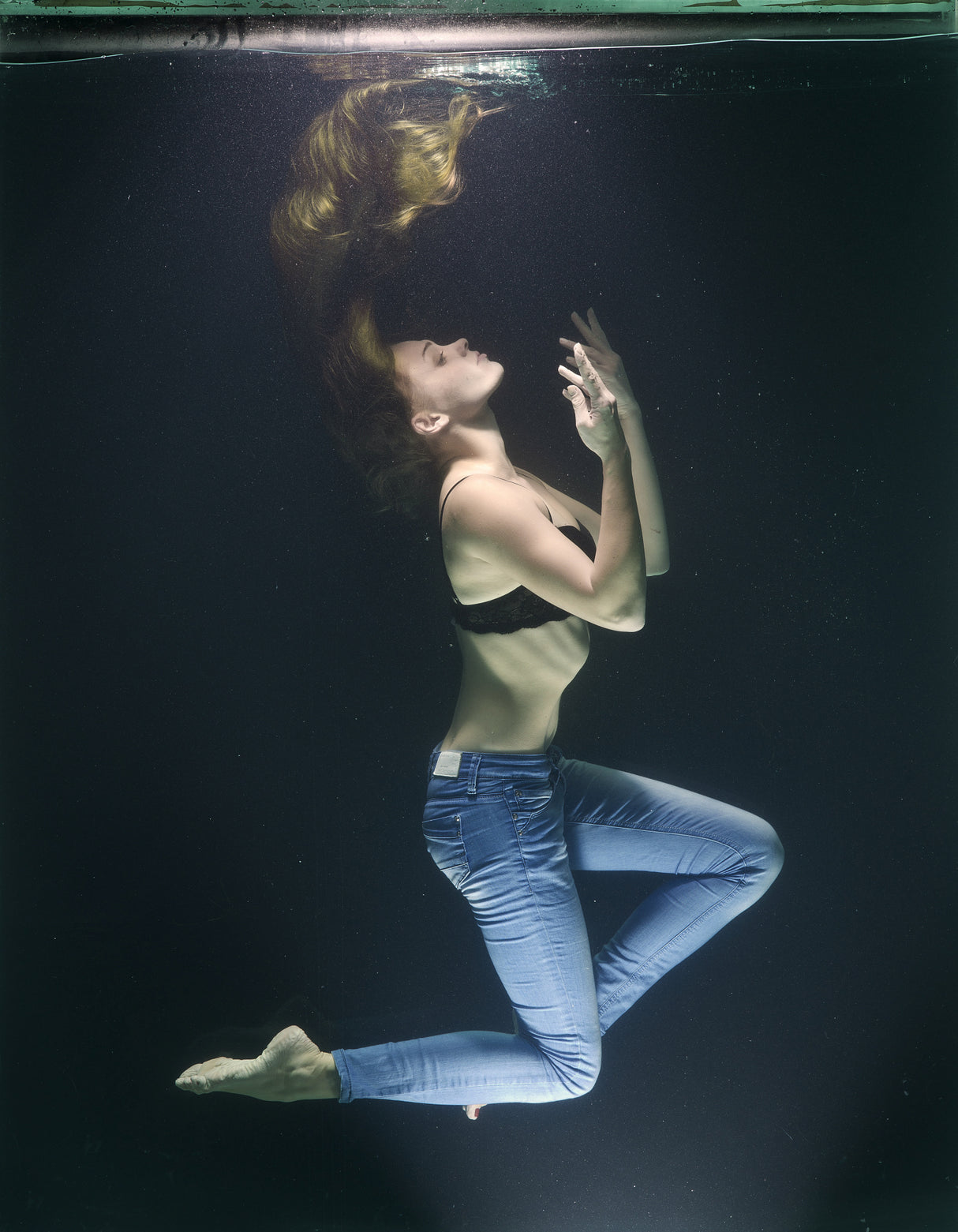 underwater artistic portrait shooting Poster och Canvastavla